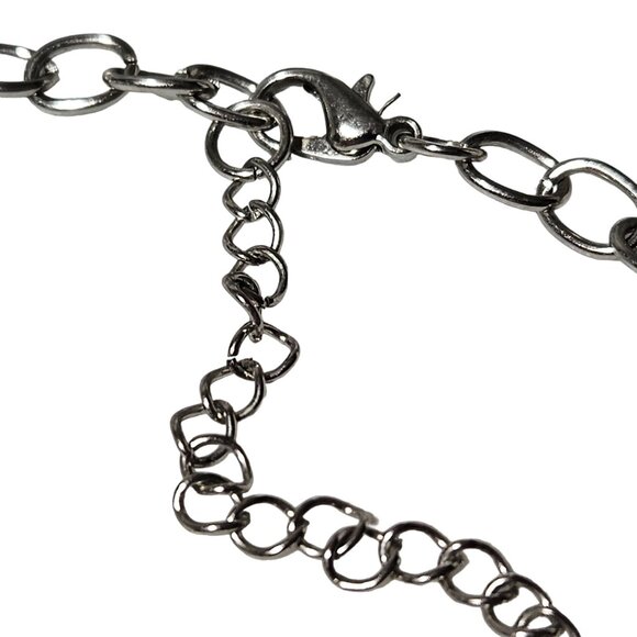 Elegant Silver Beaded Cluster Necklace Retro 60s Classic Fashion Jewelry Women - Picture 3 of 4